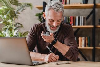 Business man working in a modern office